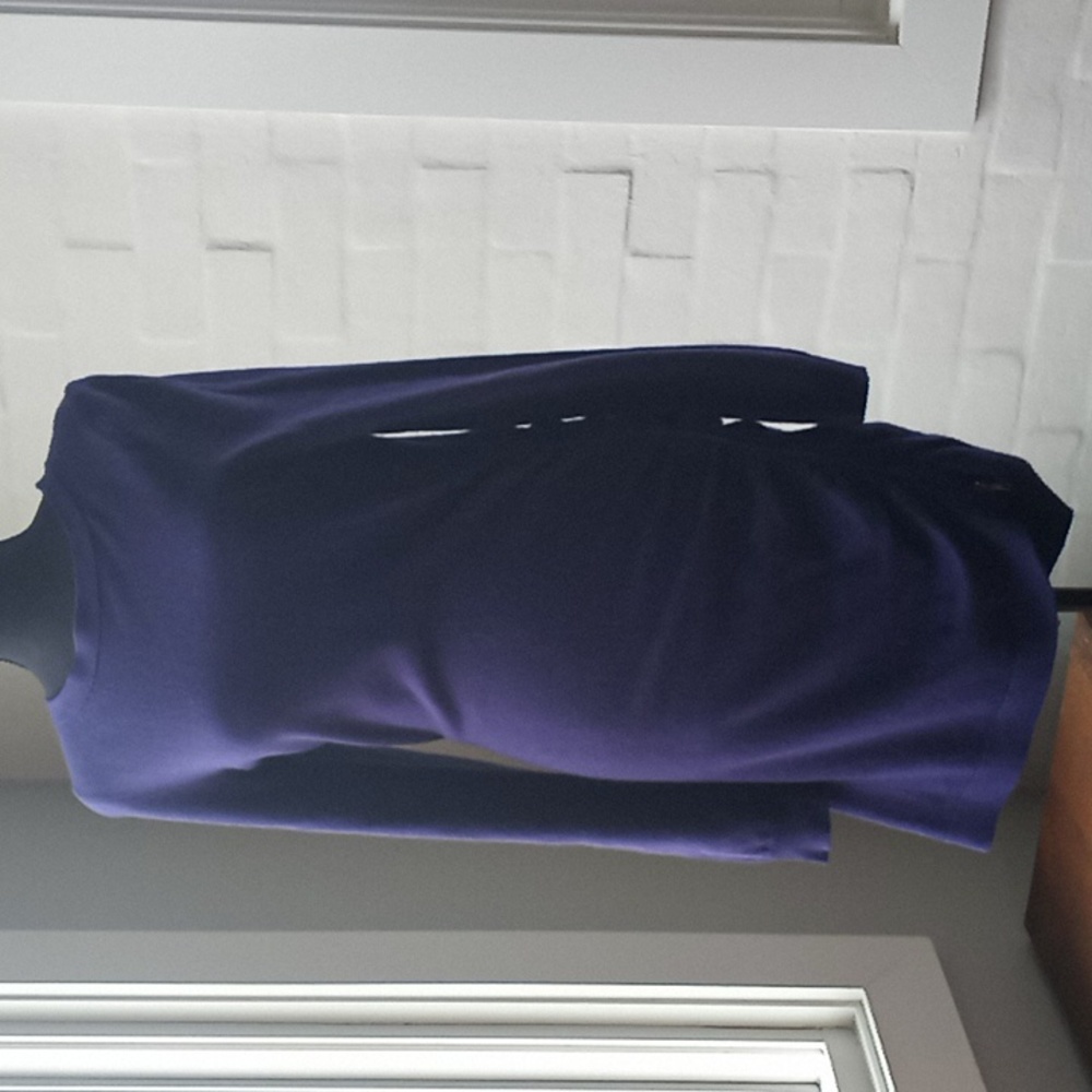 Long sleeve navy/dark blue wool/silk/cashmere blend